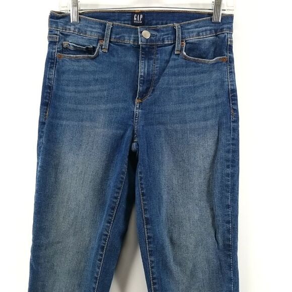GAP Denim - GAP Jeans Womens Size 28 Regular Blue Denim True Skinny Mid Rise 5 Pockets